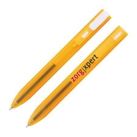 EGINA flad plastik kuglepen frostet Peekay - Gjern