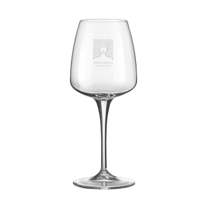 Verre à vin transparent personnalisé 430ml - Ardèche