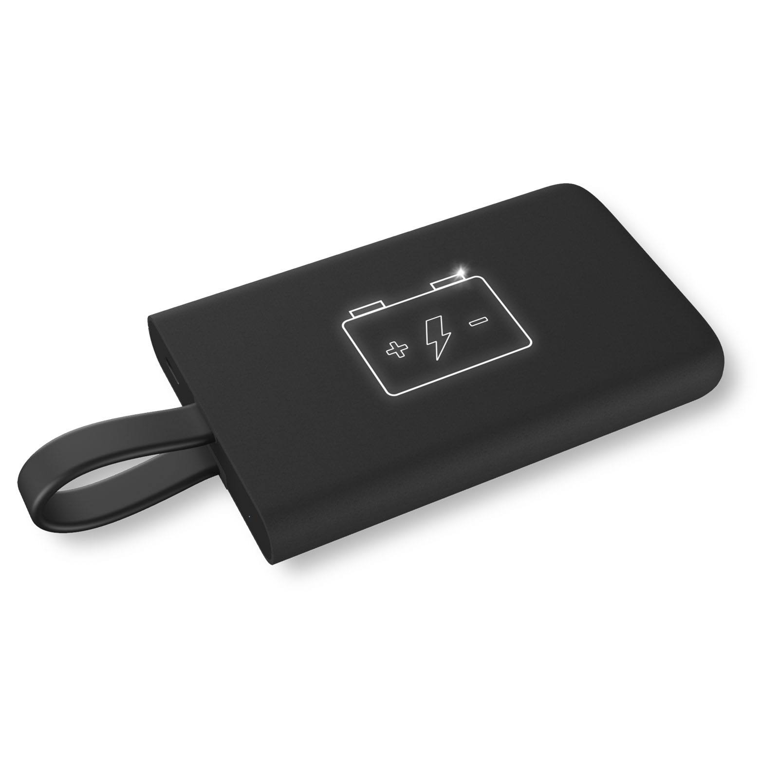 Belyst logo powerbank med multienheds kabel - Græsted-Gilleleje