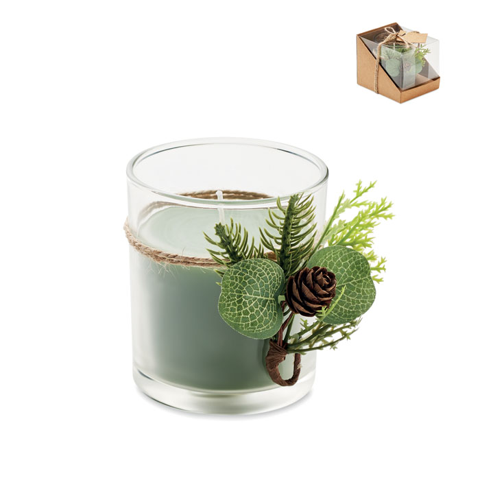 Glas Skov Arrangement Lysestage med Jute Snor - Elin