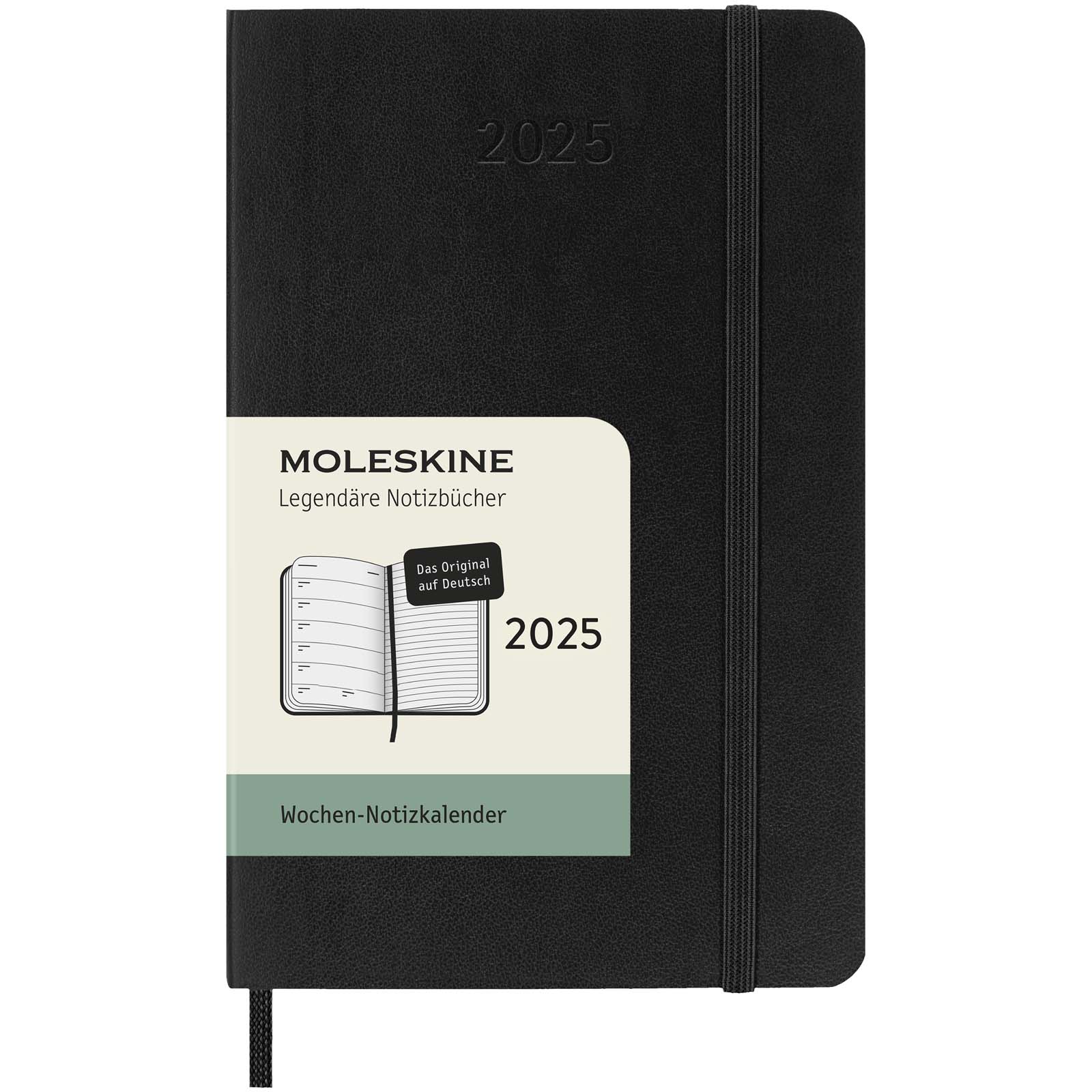 Moleskine 12-måneders lommekalender med blødt omslag - tysk