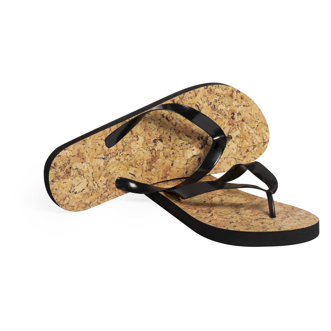 Naturinspirerede flip-flops med kork-effekt - Clara