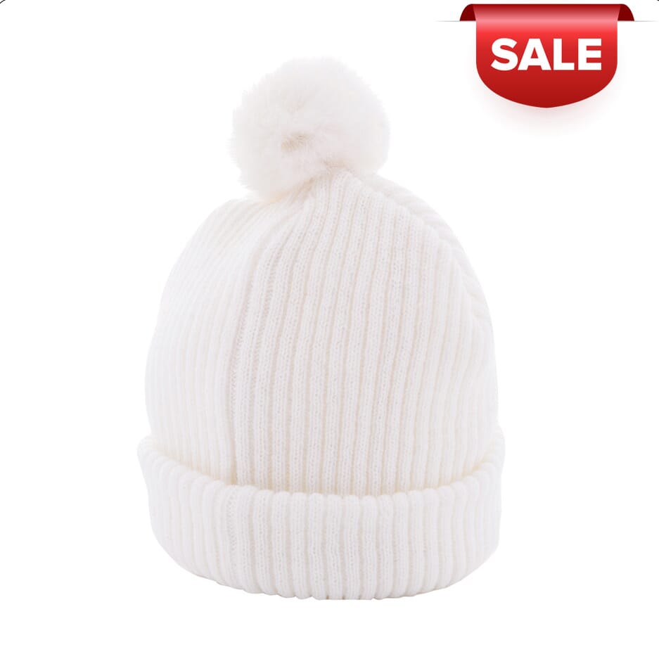 Akryl Strikket Pom Pom Hat - Bogø