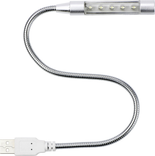 Aluminium LED-computerlampe med fleksibelt USB-stik - Nørre Aaby