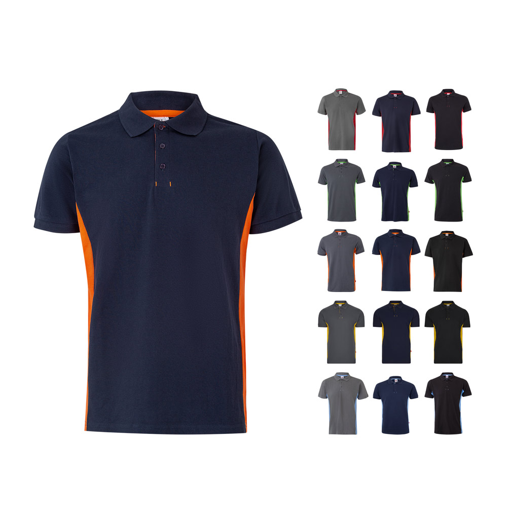 To-farvet Piqué Poloshirt - Clara