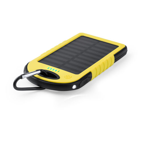 Solar genopladelig 4000mAh powerbank med SOS LED-lys - Storstrøm