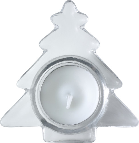 Glas Tealight Holder formet som et Juletræ - Oscar