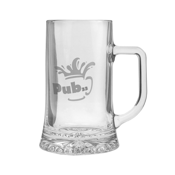 Ekstra Stor Glas Øl Tankard 500ml - Gustav