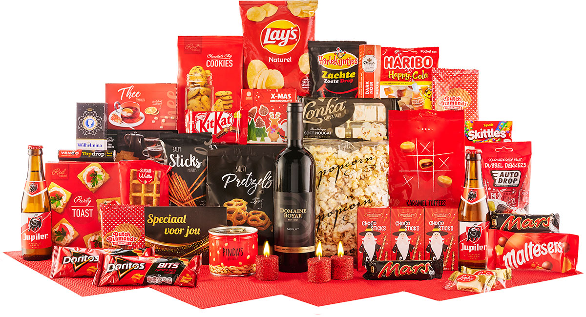 Coffret gourmand "Fiesta" avec 41 gourmandises