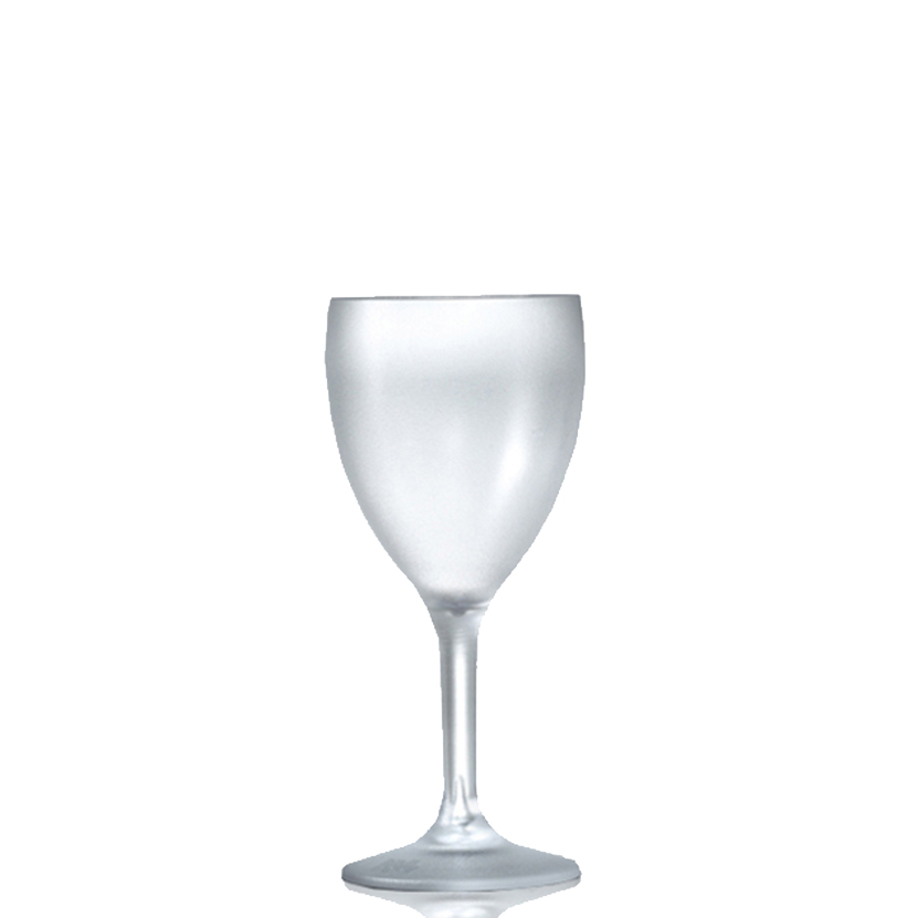 Wijnglas op voet 250ml frosted