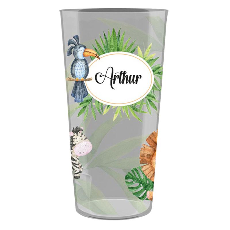 Translucent 33cl personalized cup - Four-color process printing 12.6 cm (Ghost)